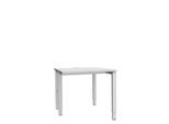 Schäfer Shop Genius Schreibtisch MODENA FLEX, 4-Fuß-Rechteckrohr, einseitig, B 800 mm, lichtgrau