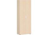 Aktenschrank ALICANTE, 6 Ordnerhöhen, 5 Böden, abschließbar, B 800 x T 400 x H 2160 mm, Ahorn