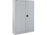 Schäfer Shop Select Materialschrank MSI 16409, B 950 x T 400 x H 1535 mm, 3 Böden, Stahl, weißaluminium RAL 9006