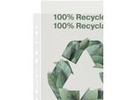 Prospekthüllen Bene, A4, 11-fach Lochung, oben offen, Folienstärke 100 µ, 100 % Recycling-PP, transparent-klar, 50 Stück