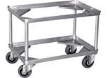 Gmoehling Fahrgestell für Transportkästen Typ 3, bis 200 kg, Lenk- und Bockrollen, Vollgummi-Räder, L 575 x B 370 x H 440 mm, Stahl verzinkt