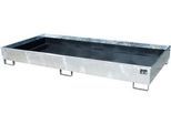 Bauer Regalwanne RW 2700-2 PE, mit PE-Einsatz, L 2665 x B 1315 x H 305 mm, feuerverzinkt