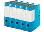 LEITZ® Qualitätsordner SOLID, DIN A4, Rückenbreite 82 mm, 5 Stück, hellblau