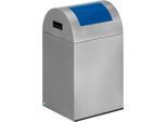 Selbstlöschende Wertstoff-Abfallsammler 40R, silber/blau