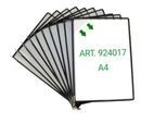 Sichttafel Tarifold Easy Load Pro, DIN A4, 10 St., Eckverschluss, Metalldrehzapfen, schwarz