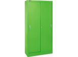 Schäfer Shop Select Schiebetürenschrank, 5 Ordnerhöhen, B 1200 mm, apfelgrün RAL 6018