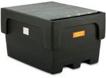 IBC-Auffangwanne, Polyethylen, 1100 l, 1500 kg, Stahlrost, unterfahrbar