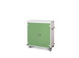 Laptopwagen mit Ladefunktion, 2-Punkt-Verriegelung, Feststellbremse, 30 Fächer, B 1310 x T 500 x H 1250, grün