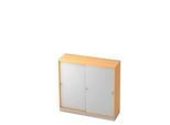 Schiebetürenschrank, 3 OH, B 1200 x T 400 mm, Buche-Dekor/silber