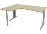 Winkelschreibtisch ARLON-OFFICE, B 1600 x T 1200 x H 730 mm, Eiche-Dekor