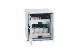 Säuren- und Laugen-Unterbauschrank asecos SL-CLASSIC-UB, Flügeltür, Anschlag links, Front Lichtgrau, B 590 x T 570 x H 600 mm