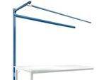 Aufbauportal m. Ausleger, Ansatztisch STANDARD Arbeitstisch/Werkbank UNIVERSAL/PROFI, 2000 mm, brillantblau