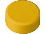 Rundmagnete MAUL, Kunststoff & Metall, Feinstruktur, Haftkraft 2 kg, ø 33 x 14 mm, gelb, 20 Stück