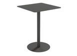meet by Paperflow Outdoor-Tisch Cross, quadratisch, Tellerfuß, B 800 x T 800 x H 1100 mm, schwarz/mattschwarz