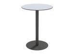 meet by Paperflow Outdoor-Tisch Cross, rund, Tellerfuß, ⌀ 800 x H 1100 mm, grau/mattschwarz
