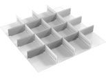 Schubladeneinsatz Treston, 3 Unterteiler & 12 Mittelplatten, B 700 mm, für Serie 70 mit H 1000 mm