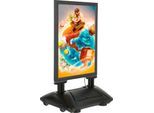 Update Display WindPro LED Kundenstopper Economy, DIN A1, wasserfest, regulierbare Helligkeit, schwarz