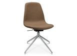 Konferenzsessel Topstar Sitness Life 1.1, dreh-/sitzhöhenverstellbar, ohne Armlehnen, B 460 x T 390 x H 450-480 mm, 4-Fußgestell, Alu poliert & Stoff, h.braun
