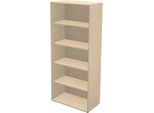 Schäfer Shop Genius Regal TETRIS WALL, 5 Ordnerhöhen, B 800 x T 420 x H 1880 mm, Ahorn-Dekor