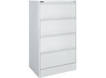 Schäfer Shop Select Hängeregistraturschrank MS iCONOMY, offener Rahmen, B 780 x T 580 x H 1350 mm, lichtgrau RAL 7035