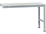 Manuflex Ansatztisch UNIVERSAL Standard, 1500 x 800 mm, Melamin lichtgrau, alusilber
