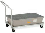 GFK-Auffangwanne 220/2-mobil CEMO, fahrbar, 220 l Auffangvolumen, B 1520 x T 860 x H 1080 mm