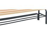 Sypro Schuhrost für Umkleidebank, Feuchtraum, Stahl, anthrazit RAL 7016, 1500 mm breit