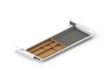 Schublade für elektrisch höhenverstellbaren Schreibtisch Elements, Metall mit Bambus-Inlay, B 759,6 x T 264,5 x H 36,5 mm, weiß