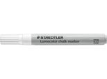 Kreidemarker STAEDTLER Lumocolor®, Rundspitze, Schreibfarbe weiß, Strichbreite 2,4 mm, für glatte Oberflächen, Flüssigkeit auf Wasserbasis