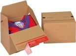 ColomPac Faltkarton Eurobox S, Selbstklebeverschluss & Aufreißfaden, Z-Faltung, kombinierbar mit Euro-Paletten, außen L 200 x B 150 x H 150 mm, innen B 145 mm, 20 Stück, Wellpappe, braun