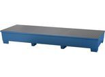 IBC-Station ASECOS, Stahl, mit Gitterrost u. Staplerschuhen, 1000 l Auffangvolumen, B 3280 x T 1300 x H 420 mm, lackiert