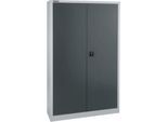 Schäfer Shop Select Materialschrank MS 2412, H 1935 mm, Leergehäuse, weißaluminium RAL 9006// RAL 7016 anthrazitgrau