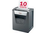 Rexel Momentum M510 Aktenvernichter P5, Mikroschnitt 2 x 15 mm, 23 l, 10 Blatt Schnittleistung, Anti-Papierstau-Technologie, schwarz