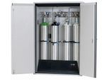 Druckgasflaschenschrank G-ULTIMATE-90 Standard, Flügeltüren, 8x 10 l oder 4x 50 l Flaschen, B 1398 x T 615 x H 2050 mm