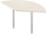 Ansatztisch, 135°, B 800 x T 800 mm, Ahorn/weißalu