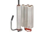 Set Stretchen, 6 Rollen Stretchfolie + 1 Handwickelgerät + 1 Folienschneider GRATIS