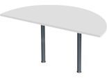 Schäfer Shop Select Ansatztisch ERGOSTYLE, 1/2 Kreis, lichtgrau/anthrazit