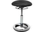 Hocker SITNESS BOB, ergonomisches Sitzen, Sitzhöhe 440 bis 570 mm, schwarz, Gestell verchromt