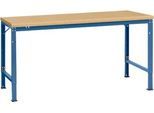 Manuflex Grundtisch UNIVERSAL Spezial, 1750 x 1000 mm, Multiplex natur, brillantblau