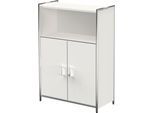 Kombischrank Toledo, mit Sichtrückwand, abschließbar, 3 OH, 1 Fach, B 800 x T 380 mm, weiß