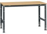 Manuflex Arbeitstisch UNIVERSAL Standard, 1500 x 1000 mm, Multiplex natur, anthrazit