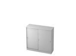 Schiebetürenschrank, 3 OH, B 1200 x T 400 mm, lichtgrau