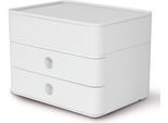 Schubladenbox HAN Allison Smart-Box Plus, 2 Schübe mit Trennwänden, Utensilienbox, stapelb., ABS-Kunststoff, weiß