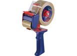 tesapack® Handabroller 6300 Economy, für Rollen bis Ø 120 x B 50 mm, manuell verstellbare Rollenbremse, wendbares Messer mit Abdeckung