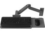 Tastatur Wandhalterung Ergotron LX Pro, mit Mausablagefläche, bis 2,3 kg, neig-/schwenkbar, höhenverstellbar, Aluminium, dunkelgrau