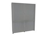 Rollladenschrank, 5 OH, 2teilig, mit Mitteltrennwand, B 1600 mm, silber