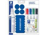 Staedtler Whiteboard-Set Lumocolor 613 S, inkl. 4 Whiteboard-Markern, Wischer, Reinigungsspray und Magneten