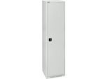 Schäfer Shop Genius Flügeltürschrank FS, Stahl, mit Belüftungslöchern, B 545 x T 420 x H 1950 mm, 5 OH, lichtgrau/lichtgrau, bis 250 kg