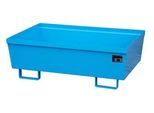 Auffangwanne BAUER AO-2, Stahl, 246 l, B 1200 x T 800 x H 415 mm, blau