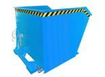 Bauer Kippbehälter GU-E 2000, mit Siebblech & Ablasshahn, öl-/wasserdicht, staplertauglich, B 1680 x T 1640 x H 1090 mm, lichtblau RAL 5012